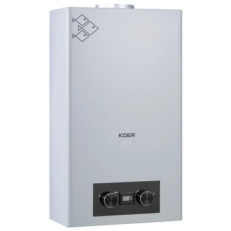 Газова колонка KOER KWH.G0110 GRAY димохідна 10 л/хв, колір сірий (KR5555)